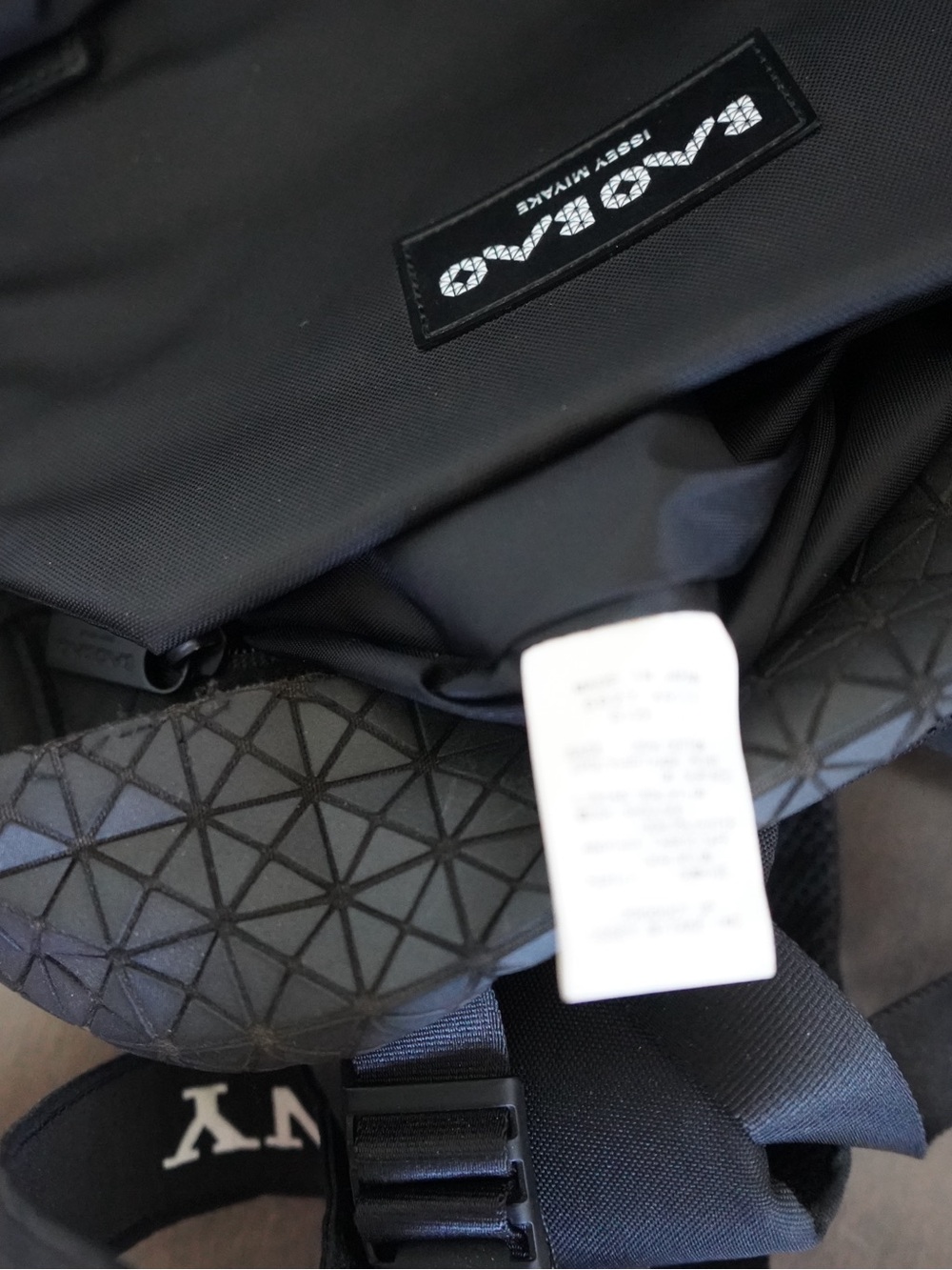BAO BAO ISSEY MIYAKE Black Matte Liner Backpack Rare - Picture 7 of 8